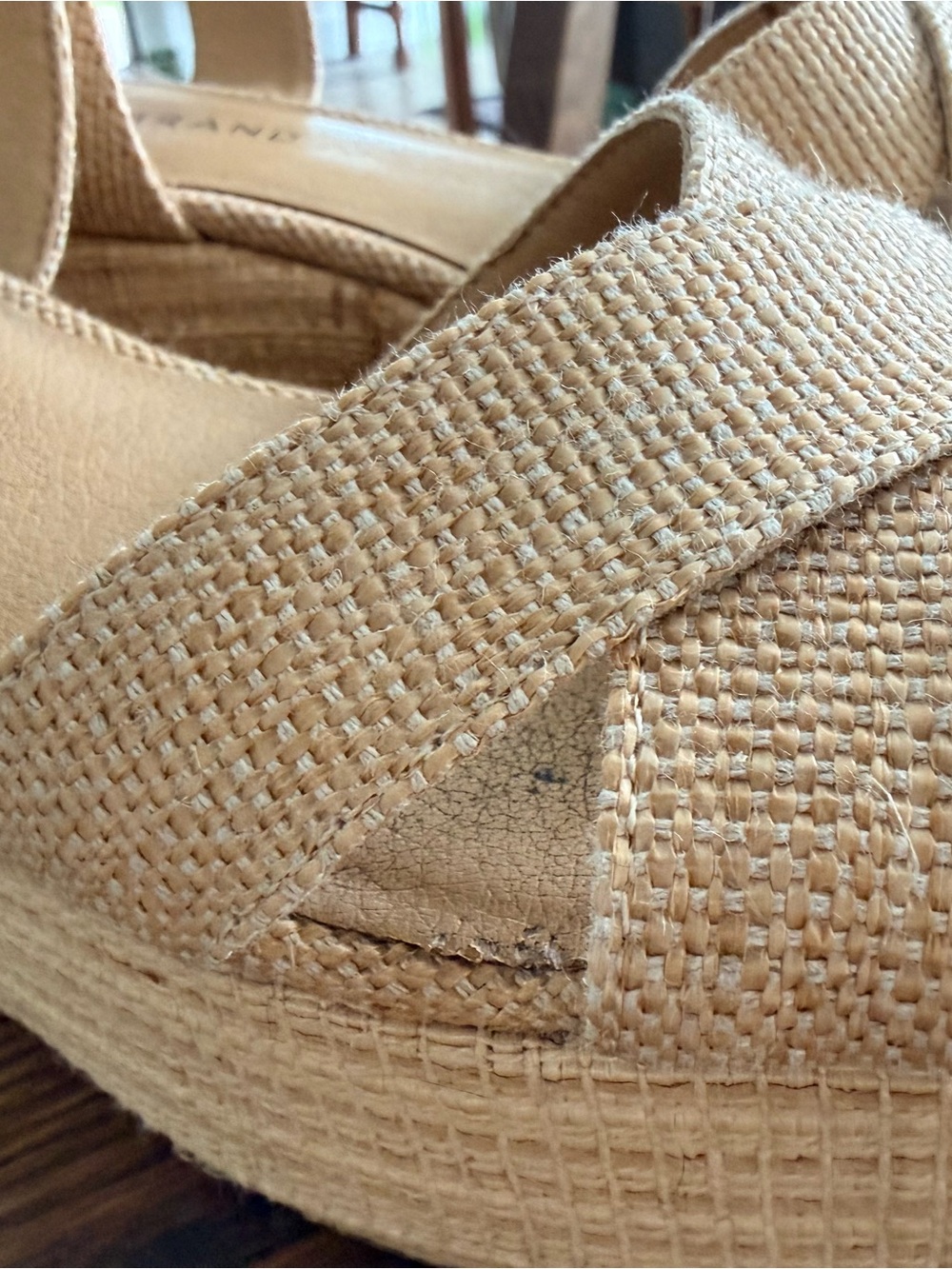 Lucky Brand  LK-Bainda Natural Vada Woven Platform Espadrille Sandals - Picture 2 of 5